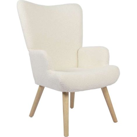 Butaca fija Voss tapizado linen nature blanco, 71 cm(ancho) 95 cm(altura) 75 cm(fondo)