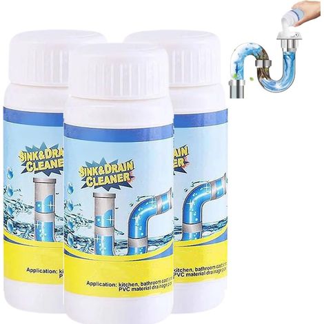 Lanoxie Déboucheur Pro,Lanoxie Deboucheur Evier,Déboucheur Canalisation,Nettoyant Puissant Pour Canalisation,Poudre Nettoyante,Pour Cuisine Et Salle De Bain,Sink and Drain Cleaner (3) (1/5)
