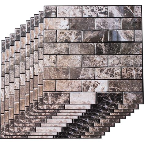 Papier peint adhésif amovible à motif marbre 3D, résistant à l'eau et à l'humidité, en PVC, pour salon, salle de bain, cuisine et plan de travail. (1/5)
