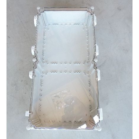 Coffret mural polycarbonate 300x600x132mm gris avec couvercle transparent étanche IP66 IK08 CUBO W (1/2)