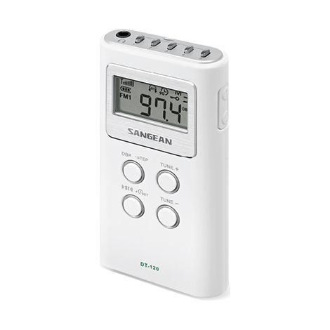 SANGEAN DT-120 BLANCO RADIO PORTÁTIL AM/FM 15 PRESINTONIAS (1/5)