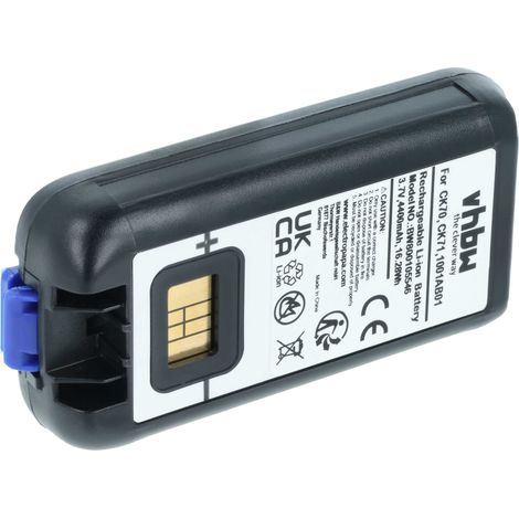 vhbw Batería recargable compatible con Intermec CK70A, CK70, CK71A, CK71 PDA (4400mAh, 3,7V, Li-Ion)