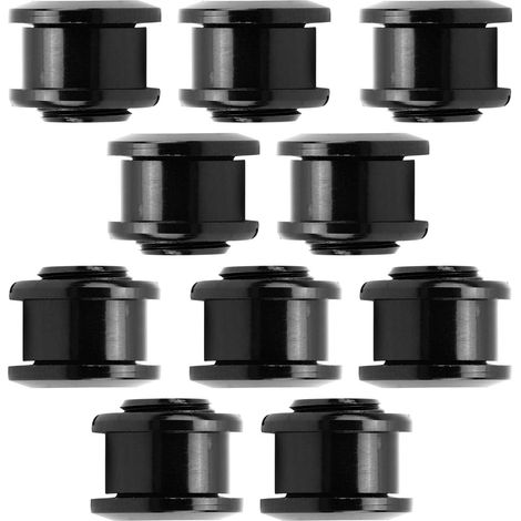 Vis Noires en Alliage d'Aluminium pour Vélo Single Speed, Plateau 4.9mm - Lot de 10