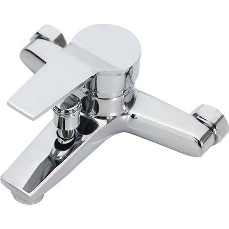 Badarmatur mit Duscharmatur, Mischbatterie aus Aluminiumlegierung und Kupfer, Einhebel-Wandmontage für einfache Wasserdurchflussregulierung. (1/5)