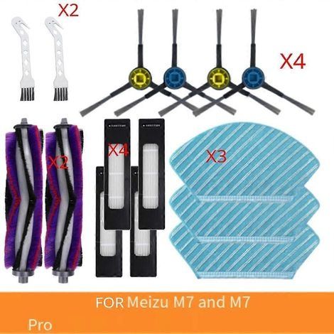 Accessoires compatibles avec les aspirateurs Midea M7 et M7pro : brosse principale, brosse latérale, filtre, chiffon de rechange. (1/5)