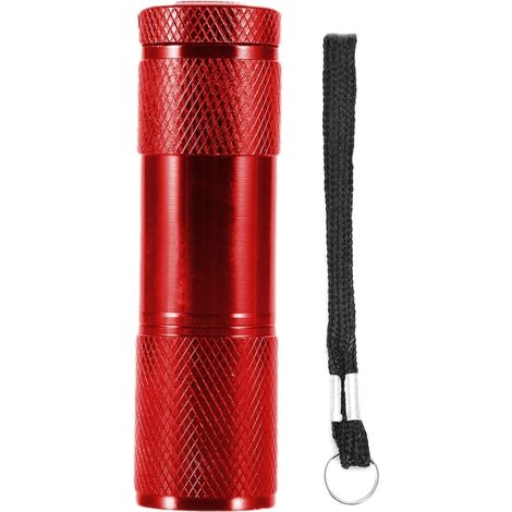 Mini linterna UV de 4,5 V con 9 LED, modelo Expert Jade, 365-400 nm, para detección de fluorescencia (roja).