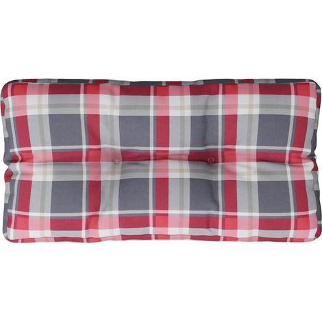 Maison Exclusive - Palettenkissen Rot Karomuster 70x40x12 cm Stof