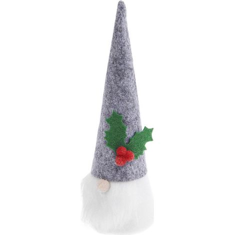 Lutin de Noël en feutrine gris 16,5 cm (1/3)