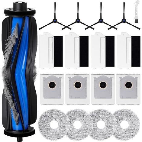 Kit di accessori per l'aspirapolvere robot ECOVACS DEEBOT MINI: 1 spazzola principale, 6 spazzole laterali, 4 filtri, 4 panni, 2 sacchetti per la polvere, 1 spazzola per la pulizia. (1/5)