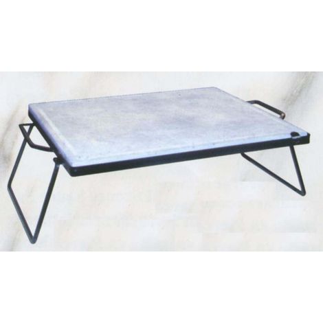 plaque de cuisson en pierre ollaire 30x40 cm avec pieds rabattables
