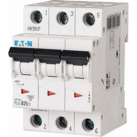 DISJONCTEUR DE CIRCUIT 25A 3P/PL6-C25/3 EATON 286603