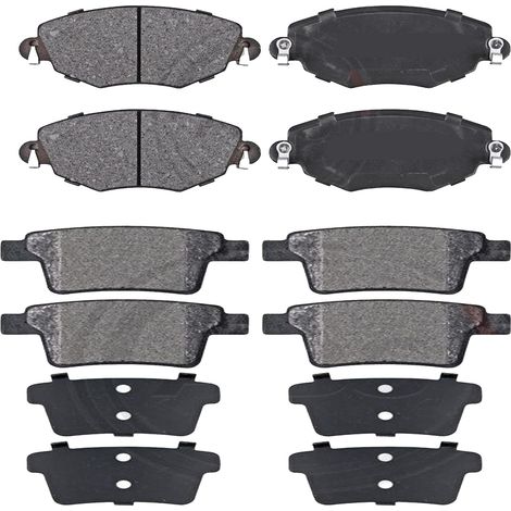 KIT PASTIGLIE FRENO ANTERIORI E POSTERIORI compatibile con FORD PUMA / PASTIGLIE FRENANTI AUTO OEM LP3648,LP3649 / SOSTITUZIONE DIRETTA / BASSA POLVERE / SILENZIOSO