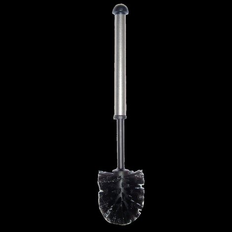 KWC Brosse WC, STRATOS, manche acier inoxydable, brosse nylon noir