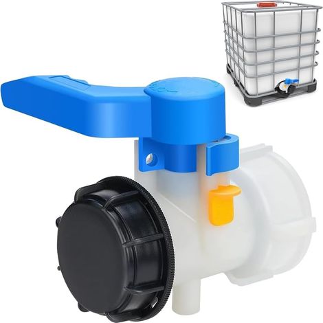 Adaptateur universel IBC DN40 (62mm) pour réservoir d'eau, vanne papillon, robinet à clapet, citerne de pluie 1000L. (1/5)