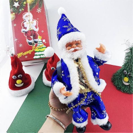 Échelle électrique d'escalade Père Noël Décoration de Noël Figurine Ornement Grimper les perles Jouet pour enfants Cadeaux Année 2022