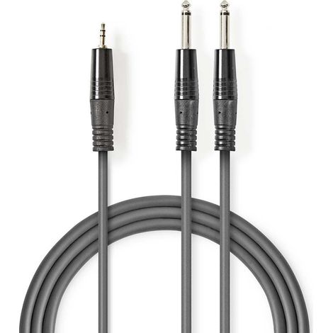 Cable de sonido estereo 2x 635 mm hane pasador de 35 mm niquel plateado 300 metros redondo morkgra funda de carton