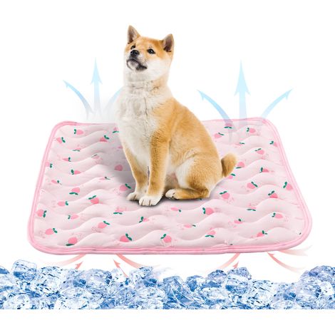 Tapis rafraîchissant pour animaux de compagnie, chiens et chats, respirant (rose 60 x 50 cm) (1/5)
