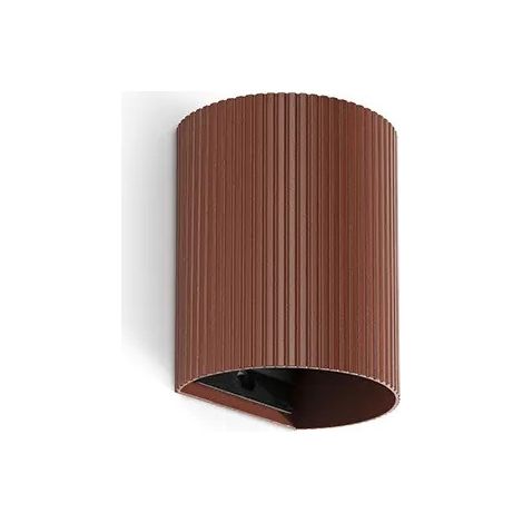 Lampada da parete SOLE in terracotta scanalata con interruttore 40529 (1/4)