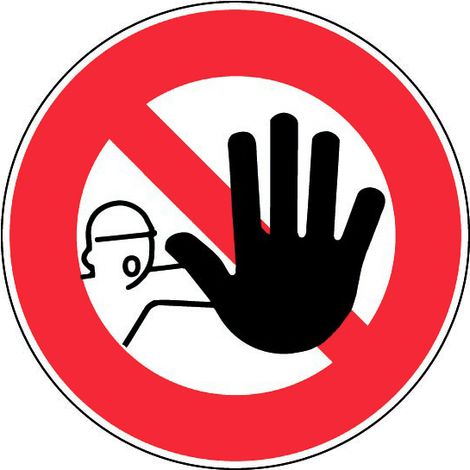 Panneau Interdit de franchir le signal - Rigide Ø180mm - 4041285