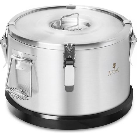 Conteneur isotherme - Royal Catering - Acier inoxydable brossé - 10 L de capacité (1/5)