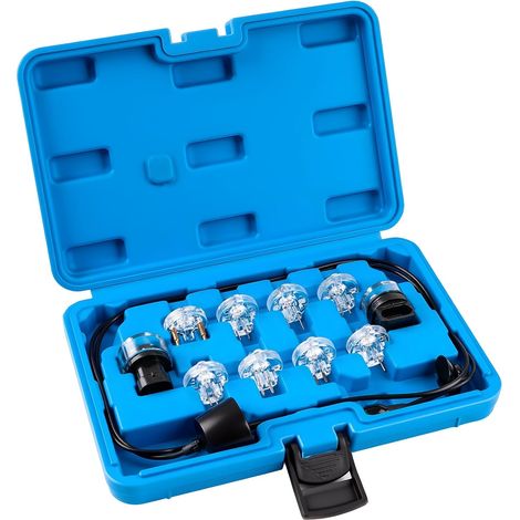 Marvelity Noid Light Test Kit, 11-teiliges Testset für Kraftstoffeinspritzdüsen-Noid-Leuchten mit 8 Noids und IAC-Tester, kompatibel mit verschiedenen Arten von Kfz-Einspritzsystemen