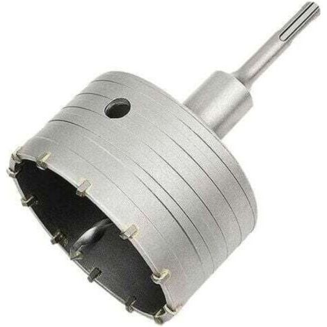 Scie à Cloche Trépan Béton avec Adaptateur SDS Plus 110 mm, Pour Brique Béton Ciment Pierre (100mm+110mm SDS Plus Adaptateur) (1/5)