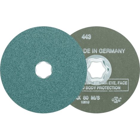 PFERD TOOLS COMBICLICK Zirkon Fiberscheibe Ø 115 mm Z60 für hohen Abtrag auf Stahl 25 Stk (1/5)