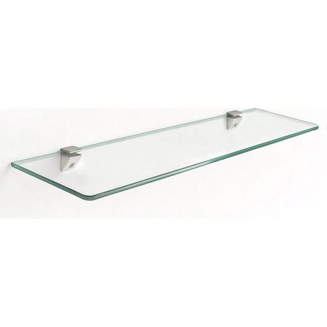 Panneau d'étagère, Tablette Murale, Verre transparent, Étagère Murale Verre - Tablette salle de bain - 40 cm x 13 cm (1/5)
