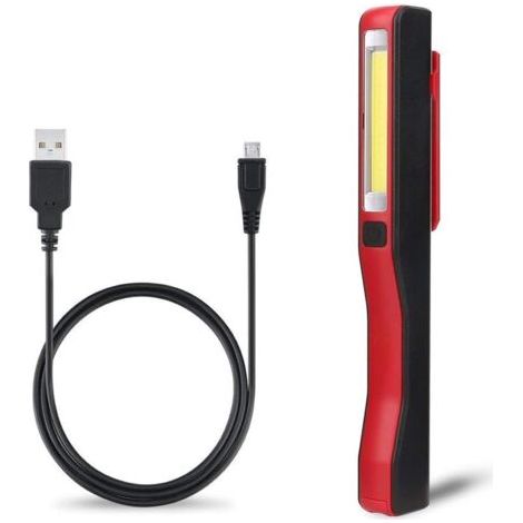Aiperq LED Inspection Flashlight - Rechargeable LED Work Light, Super Bright COB LED Pocket Flashlight with Magnetic Clip for Home, Workshop, Car, Camping, etc. (1/4)
