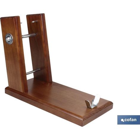 Morsa per prosciutto di legno con mandrino di acciaio Dimensioni: 39 x 20,5 x 12,6 cm Peso: 2,89 kg