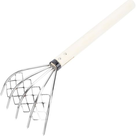 mit Netz und 5 Zinken aus Edelstahl 304 Holzgriff zum