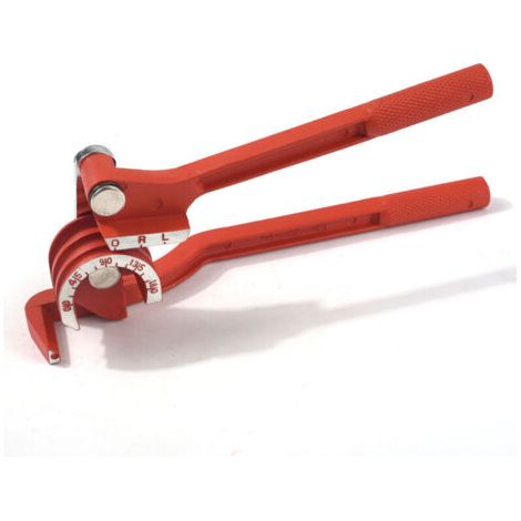 Doblador de tubos, Doblador de tubos 3 en 1, Doblador de tubos de cobre de 6 mm/8 mm/10 mm, Cortador de tubos de cobre de 90°, Doblador manual resistente para tuberías de gas de agua HVAC - Roj