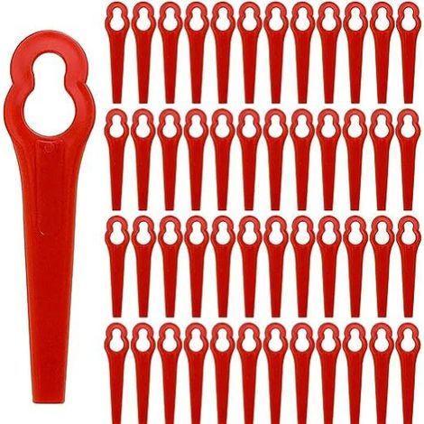 200x Ersatzklingen Rasentrimmer – Kunststoffmesser 83mm Rot (1/5)