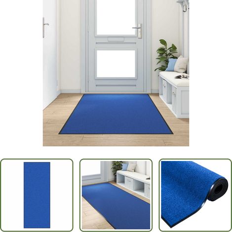 Tapis de porte - Tapis d'entrée Autre Bleu et Noir 120 x 300 cm Polyamide et PVC (1/5)