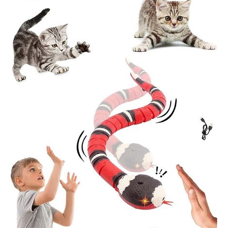 Intelligentes Schlangenspielzeug mit Sensoren, interaktives Katzenspielzeug
