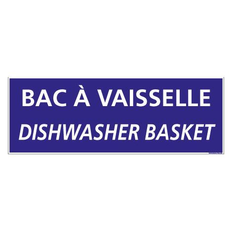 PANNEAU DE SIGNALISATION CAMPING BAC A VAISSELLE (H0224) - Adhésif - 210 x 75 mm