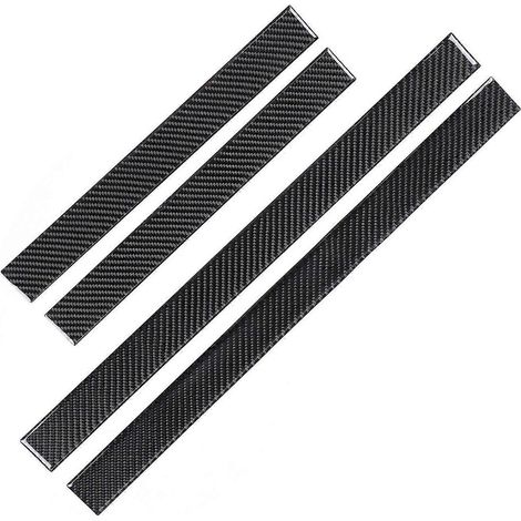 4 Plaques de seuil de porte extérieure en fibre de carbone souple, protection de seuil pour Honda CRV 2016‑2019, garniture de marche, kit de 4 pièces.