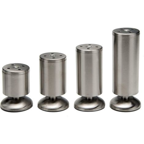 Edelstahl Möbelfüße höhenverstellbar 150 mm (1/3)