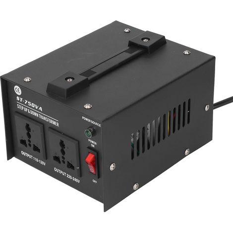 750-W-Transformator, einstellbare Eingangsspannung 110–220 V, Auf-/Abwärtswandler 110–120 V auf 220–240 V, EU-Stecker, Universalnetzteil (1/5)