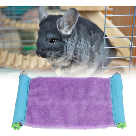 Gemütliche und warme Hängematte für Chinchilla, Eichhörnchen, Gleithörnchen und Papagei, wandmontiertes Hängenest, lila (1/5)