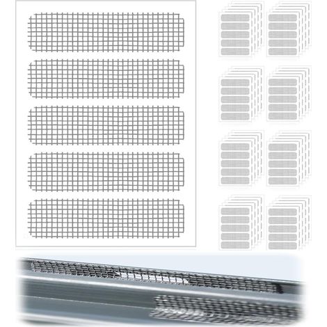 Lot de 200 rubans adhésifs de réparation pour moustiquaire, pour la réparation des trous de porte et la prévention des moustiques (1/5)