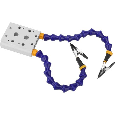 Main d'assistance soudure bras articulé ABS base alliage aluminium avec embouts caoutchouc amovibles 2 pièces outil de maintien (1/5)
