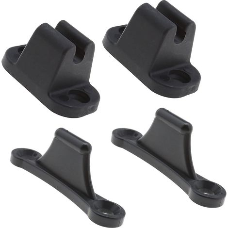 Kit de retenue de porte en plastique noir en forme de T pour camping-car, caravane et caravane (1/5)