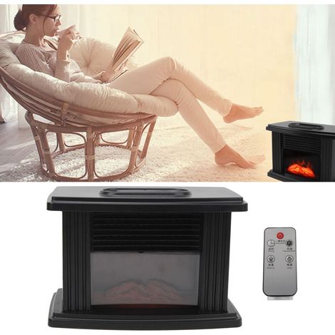 Space Heater, Realistic Chimney Design, 1000W, LED Temperature Display, PTC, Fast Heating, Portable for Home, Bedroom, Office, EU Plug 220V (1/5)