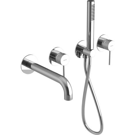 Sapho Ultrasan - Miscelatore per vasca da incasso, per 2 utenze, cromato UT093V (1/2)