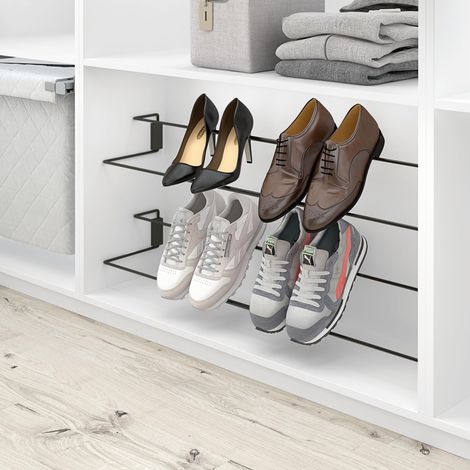 Meuble à chaussures pour armoire, acier anthracite, normal (1/3)