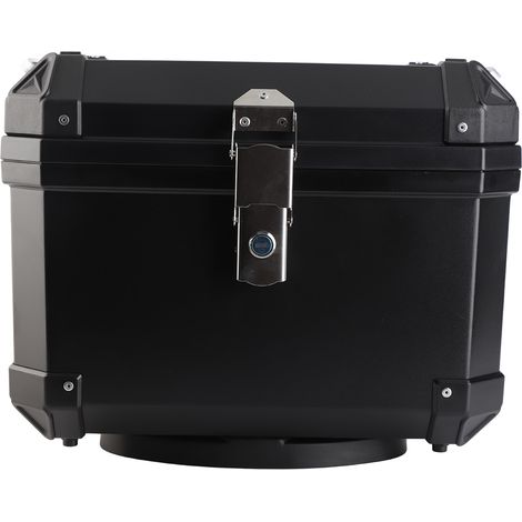 Coffre arrière pour moto de 48 litres, grande capacité, fixation rapide, résistant à l'eau, avec 2 clés et bandes réfléchissantes (1/5)