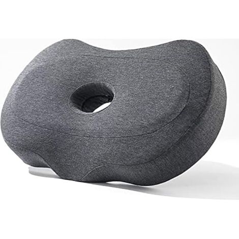 Oreiller en mousse à mémoire de forme avec trous pour les oreilles pour les personnes dormant sur le côté - Design confortable - Housse amovible et lavable - Soulage les douleurs et la pression des (1/5)