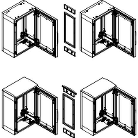 Marco unión horizontal PLA12x4 7035 - SCHNEIDER PLA - color gris claro - medidas 12x4 cm.