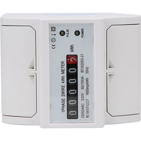 Einphasiger 4-poliger 230-V-Energiezähler DDS548C, 35-mm-DIN-Schienenmontage (1/5)